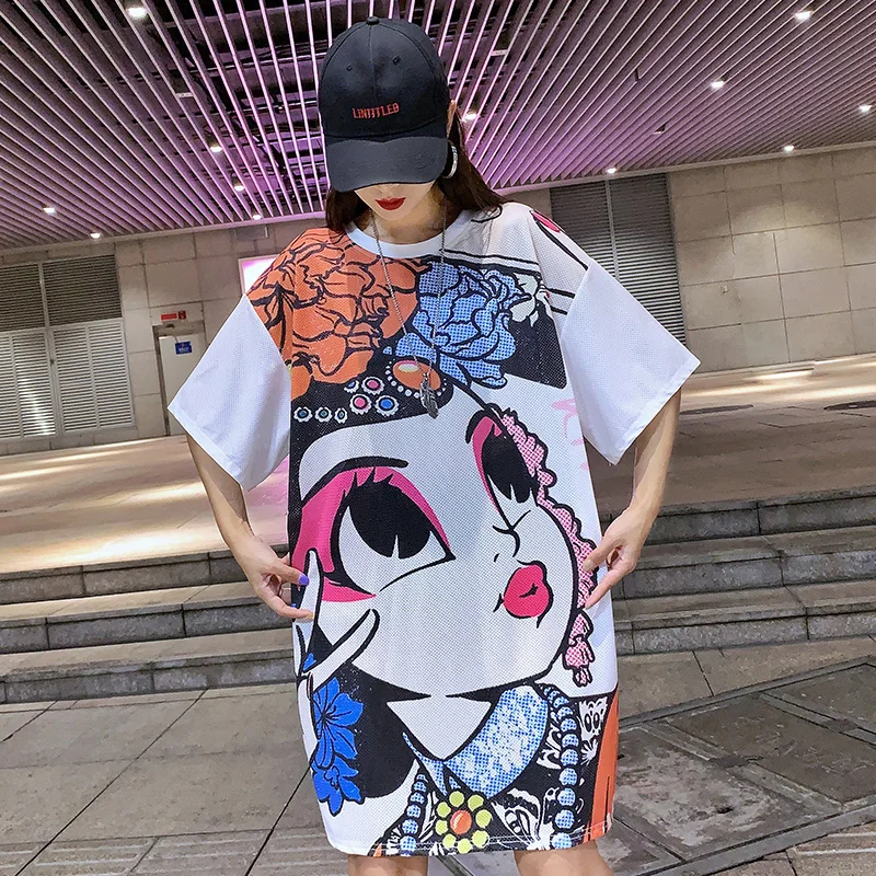 plus size Women shirts Printing T Shirt summer mesh Tees Harajuku Ullzang hip-hop oversized T-shirt Top Female
plus size Women shirts Printing T Shirt summer mesh Tees Harajuku Ullzang hip-hop oversized T-shirt Top Female
