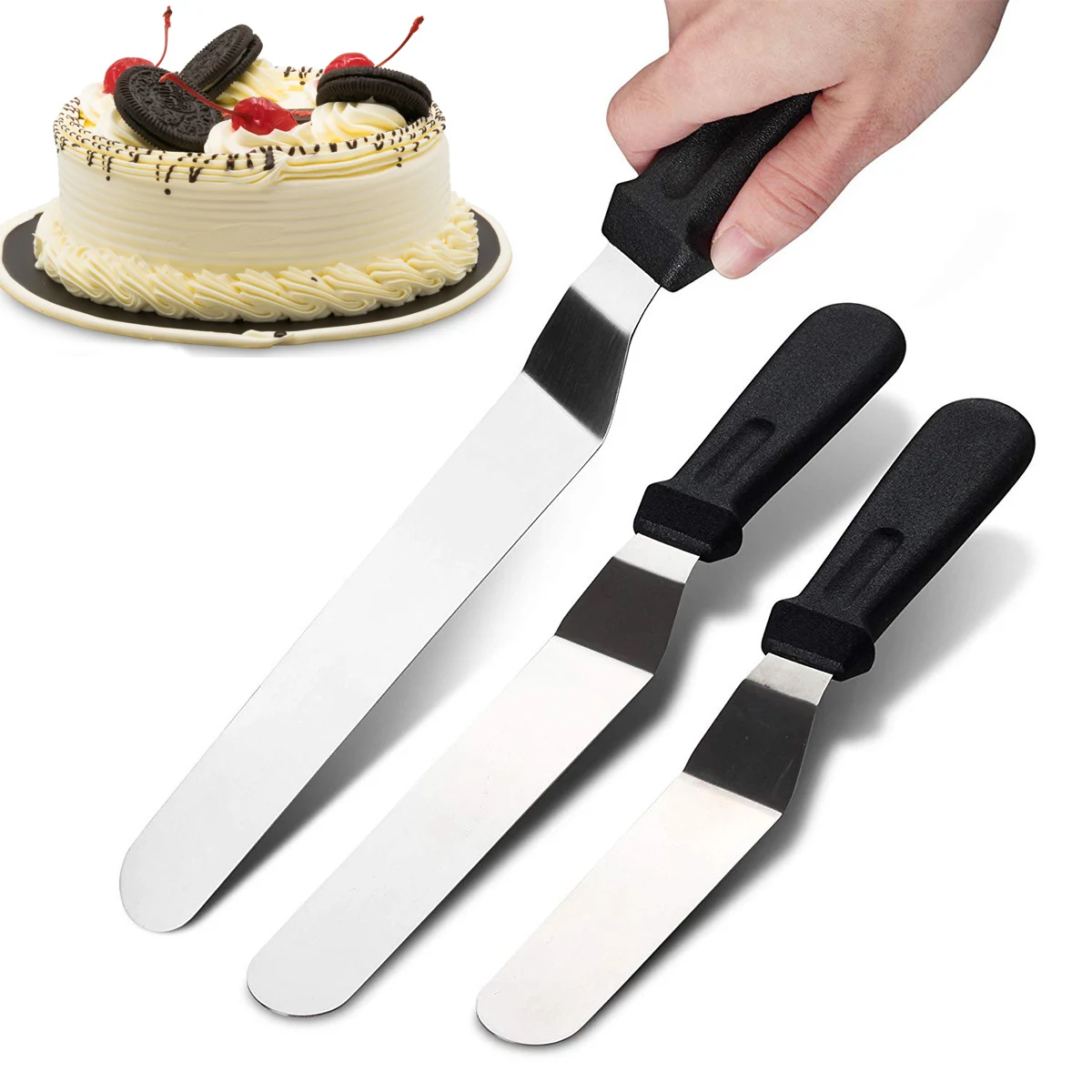ANAEAT 1pc stainless steel cake spatula butter frosting frosting knife smoothing kitchen pastry cake decoration tool 
ANAEAT 1pc stainless steel cake spatula butter frosting frosting knife smoothing kitchen pastry cake decoration tool