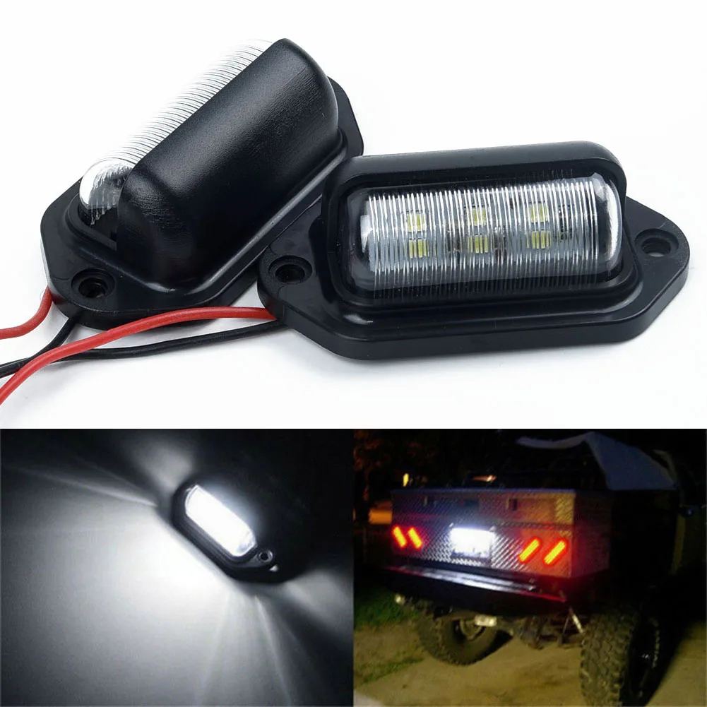 2pcs License Plate Light 6 LED 12V Waterproof Car Boat Truck Trailer Step Lamp IP65 10-30V Auto Parts Lights Truck/Trailer Light
2pcs License Plate Light 6 LED 12V Waterproof Car Boat Truck Trailer Step Lamp IP65 10-30V Auto Parts Lights Truck/Trailer Light