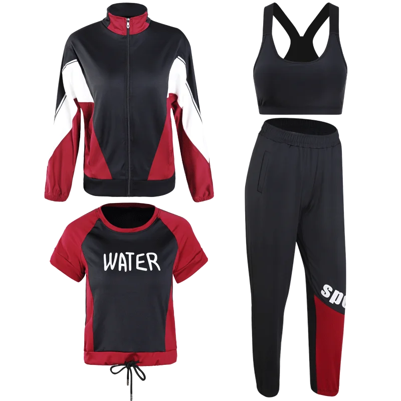 Brand Fitness Women Yoga Set 4 in 1 Set Yoga Bra & Sport Pants Solid Hoodie Gym Clothes Sport Wear Running Outdoor Jog
Brand Fitness Women Yoga Set 4 in 1 Set Yoga Bra & Sport Pants Solid Hoodie Gym Clothes Sport Wear Running Outdoor Jog