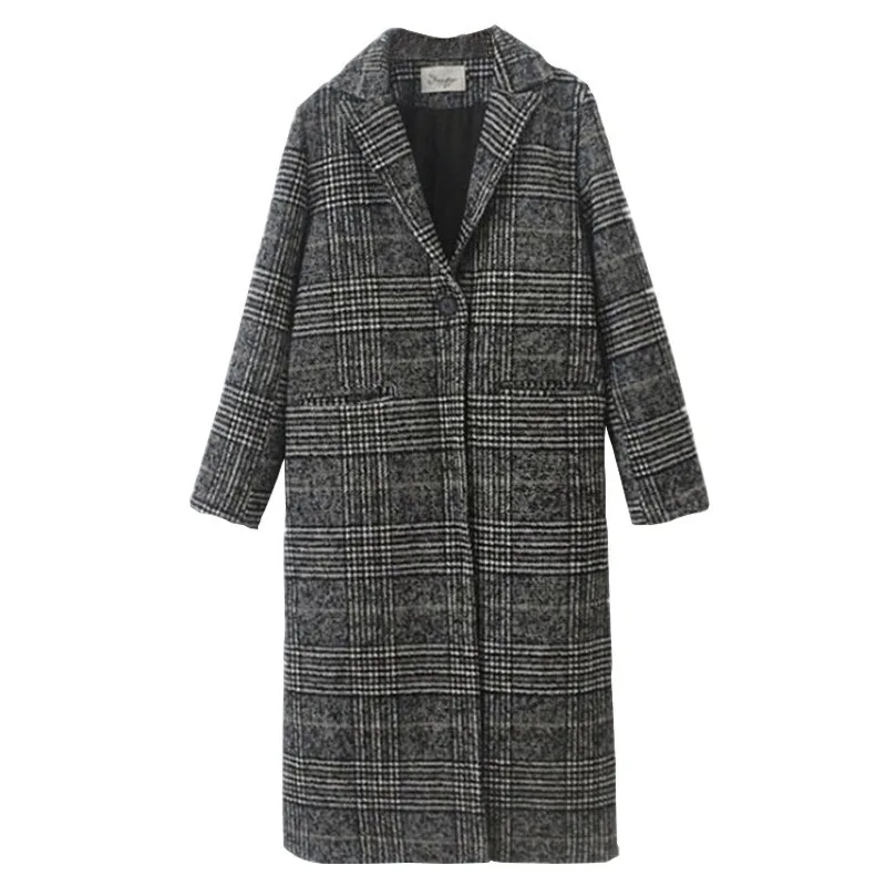 GOOHOJIO 2020 Lengthen Lattice Female Woolen Overcoat Oversized Wool Coat Women Classic Solid Color Autumn Winter Women Outwear 
GOOHOJIO 2020 Lengthen Lattice Female Woolen Overcoat Oversized Wool Coat Women Classic Solid Color Autumn Winter Women Outwear