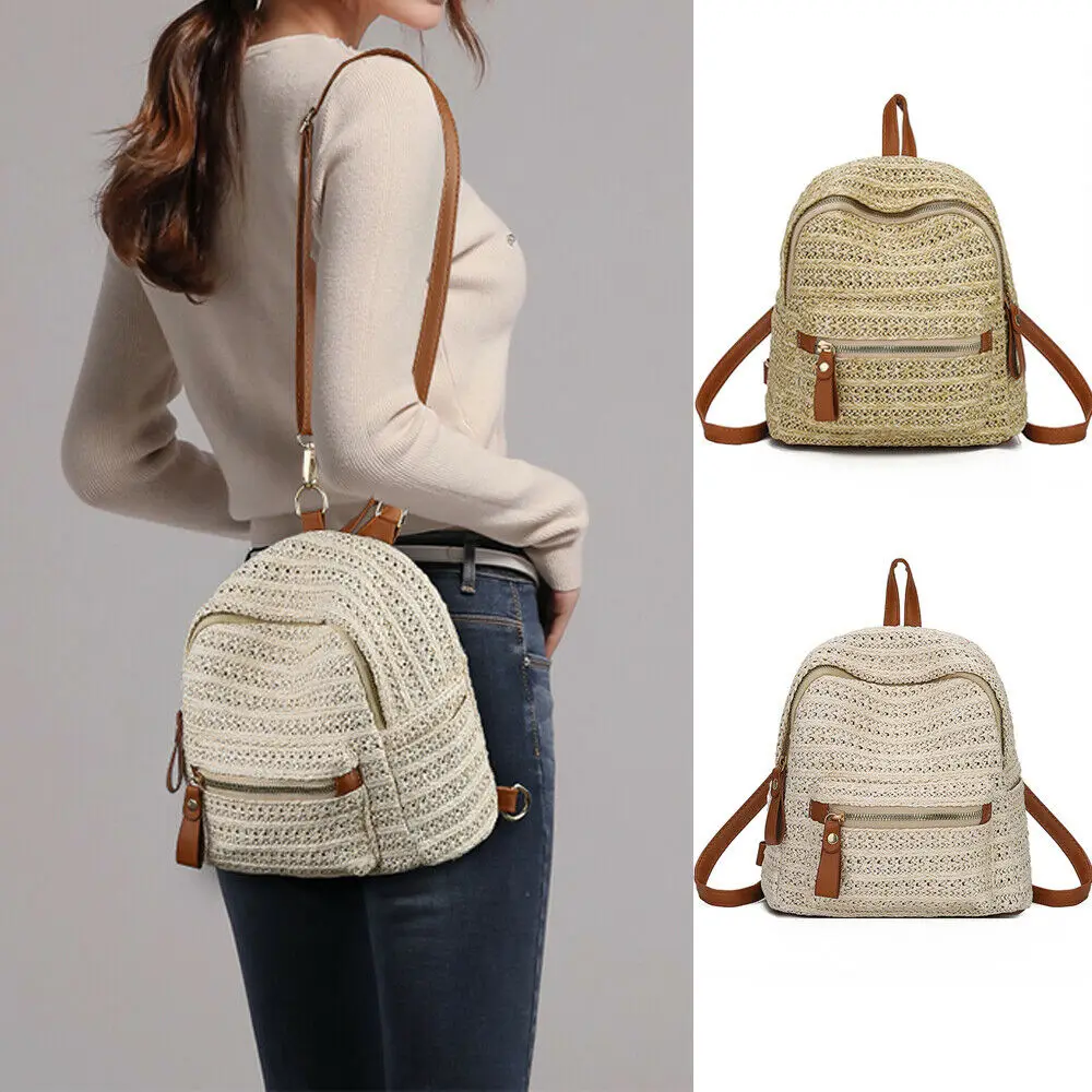Fashion School Bag Leisure Travel Shoulder Bag Bohemian Rattan Hand-woven Women's Straw Backpack
Fashion School Bag Leisure Travel Shoulder Bag Bohemian Rattan Hand-woven Women's Straw Backpack