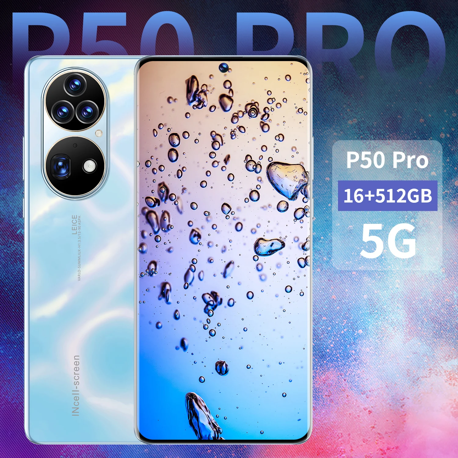 P50 Pro 7.3 Inch 16GB+512GB Fingerprint ID 36MP+64MP Andriod 12 Mobile Phone 6800mAh Qualcomm 888 Smart Phone Global 5G Celular
P50 Pro 7.3 Inch 16GB+512GB Fingerprint ID 36MP+64MP Andriod 12 Mobile Phone 6800mAh Qualcomm 888 Smart Phone Global 5G Celular