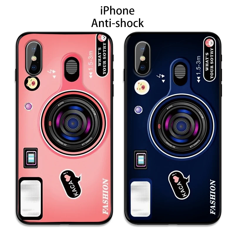 Чехол для телефона iPhone 11 Pro Max XR XS MAX X camera Liebe Apple 8 7 6 5S s Plus Мягкий Силиконовый ТПУ