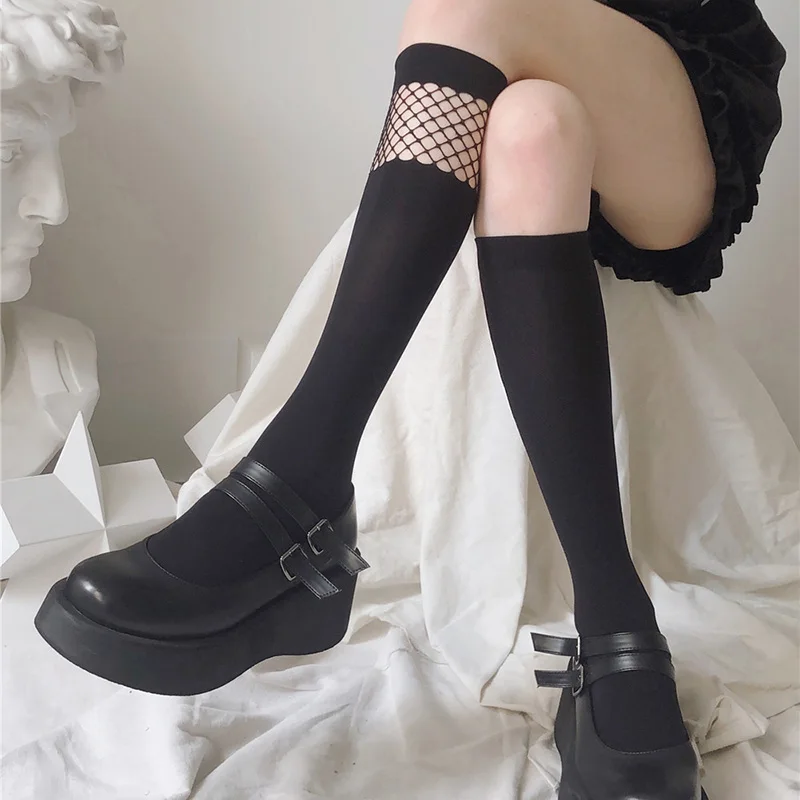 Fashion Long Stockings Women Patchwork Mesh High Knee Socks Woman Black Thigh Stockings Girls Dress Calcetine Medias
Fashion Long Stockings Women Patchwork Mesh High Knee Socks Woman Black Thigh Stockings Girls Dress Calcetine Medias