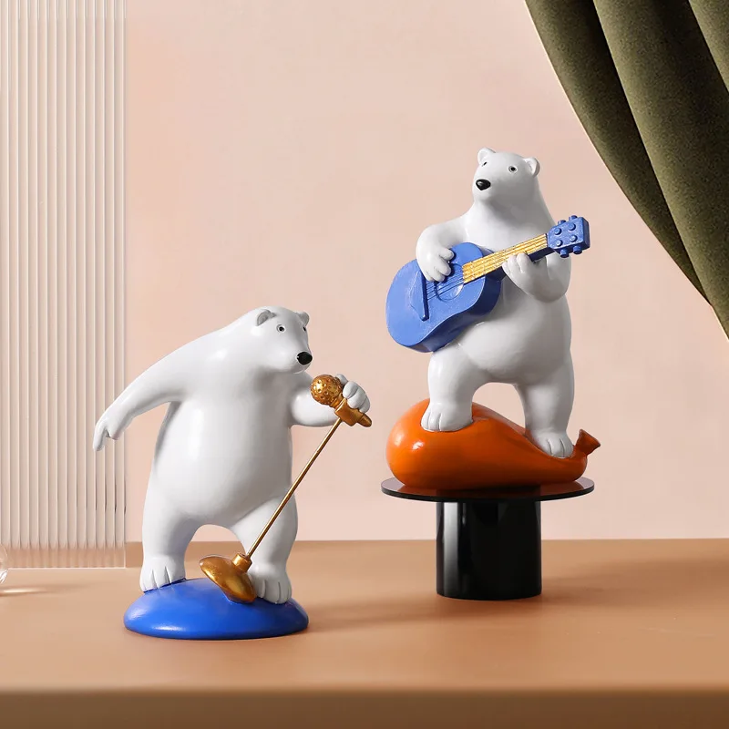 Creative Polar bear Orchestra Statue Resin sculpture Crafts Simple Living Room Ornaments Home Office Store Decors Decorations
Creative Polar bear Orchestra Statue Resin sculpture Crafts Simple Living Room Ornaments Home Office Store Decors Decorations