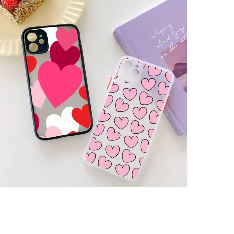 Cute cartoon pink simple love Phone Case Clear matte transparent For white iPhone 7 8 x xs xr 11 12 pro plus max mini Funda
Cute cartoon pink simple love Phone Case Clear matte transparent For white iPhone 7 8 x xs xr 11 12 pro plus max mini Funda