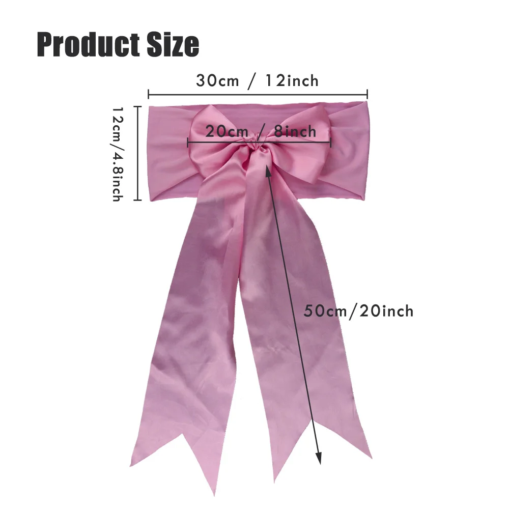 New Arrival 50pcs/lot Red/White/Black 17 Colors Satin Bow Tie Ribbon Chair Sash Band For Wedding Party Hotel Banquet Decoration
New Arrival 50pcs/lot Red/White/Black 17 Colors Satin Bow Tie Ribbon Chair Sash Band For Wedding Party Hotel Banquet Decoration