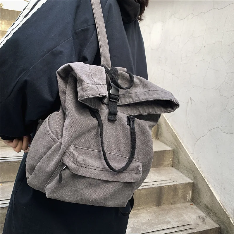 Japanese washed canvas bag women's 2020 new large capacity backpack schoolbag leisure travel backpack for boys and girls 
Japanese washed canvas bag women's 2020 new large capacity backpack schoolbag leisure travel backpack for boys and girls