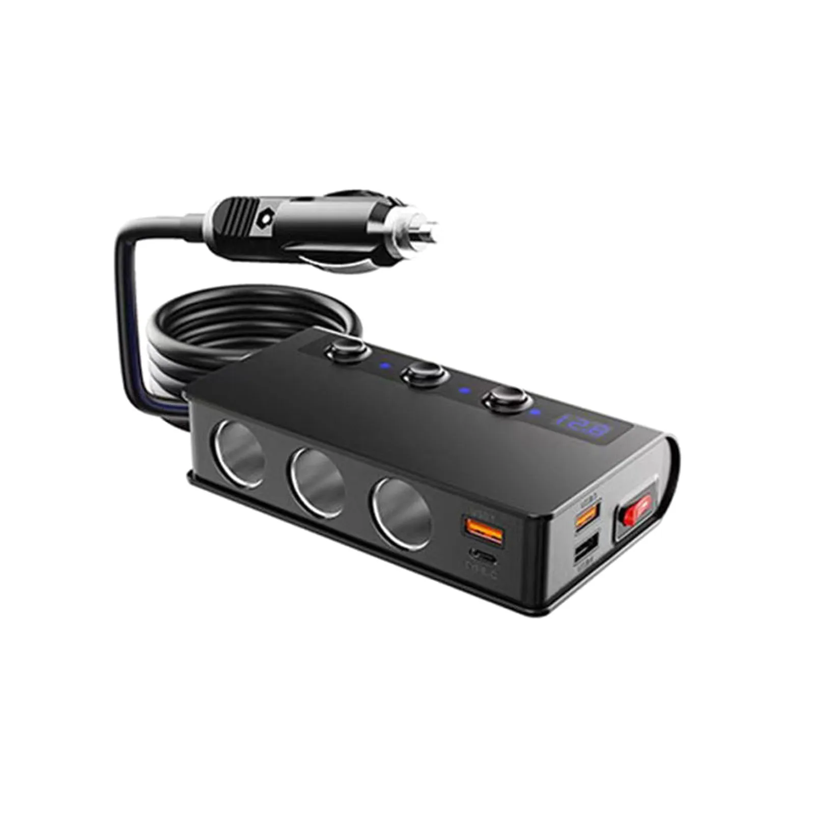 Type C Tablet Cell Phone USB Lighter Adapter LED Voltmeter Indoor Electronics Accessories Power Car Charger Splitter
Type C Tablet Cell Phone USB Lighter Adapter LED Voltmeter Indoor Electronics Accessories Power Car Charger Splitter