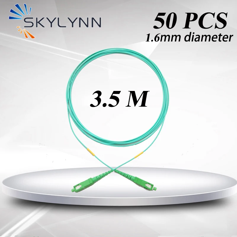 50PCS/BOX SC/APC SM G657A2 SX Core 1.6mm Diameter Blue LSZH Jacket Fiber Optic Patch Cord 3.5 Meter With Yellow Tube 
50PCS/BOX SC/APC SM G657A2 SX Core 1.6mm Diameter Blue LSZH Jacket Fiber Optic Patch Cord 3.5 Meter With Yellow Tube