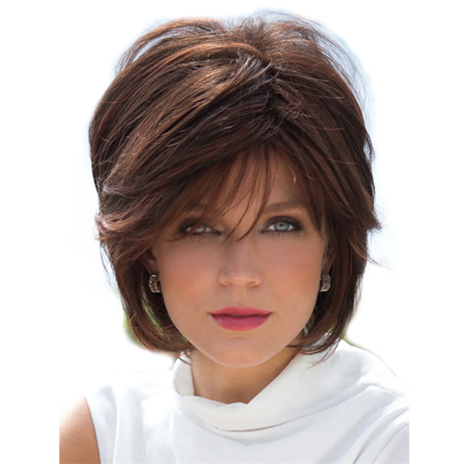 Wigs for Women Short Wavy Hair With Bangs Synthetic Daily Cosplay Natural Brown Mixed Wigs Heat Resistant Fiber Wigs 
Wigs for Women Short Wavy Hair With Bangs Synthetic Daily Cosplay Natural Brown Mixed Wigs Heat Resistant Fiber Wigs