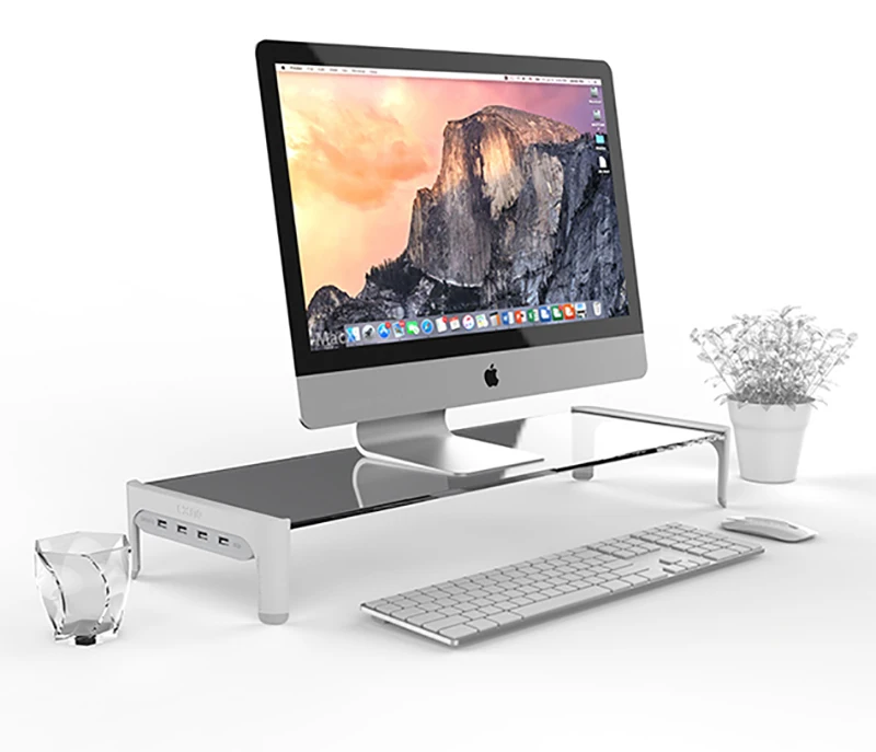 Desktop Monitor Notebook Laptop Stand Space Bar Desk Riser with 4ports USB Hub Data Transmission and Fast Charger 501L BS
Desktop Monitor Notebook Laptop Stand Space Bar Desk Riser with 4ports USB Hub Data Transmission and Fast Charger 501L BS