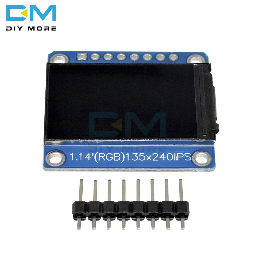 1,14 дюймовый ST7789 TFT 135*240 RGB ЖК-дисплей модуль привода IC HD экран IPS вид 8Pin 3,3 В полноцветный 4-проводной интерфейс SPI 1,14'
1,14 дюймовый ST7789 TFT 135*240 RGB ЖК-дисплей модуль привода IC HD экран IPS вид 8Pin 3,3 В полноцветный 4-проводной интерфейс SPI 1,14'