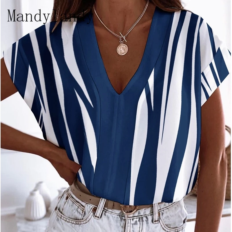 Mandylandy Tees Casual Printing Tshirts Shirts Summer Tshirts Women V-neck Short Sleeve Shirt Tops Loose Fashion Streetwear
Mandylandy Tees Casual Printing Tshirts Shirts Summer Tshirts Women V-neck Short Sleeve Shirt Tops Loose Fashion Streetwear