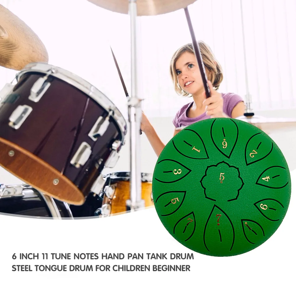 Hand Pan Tank Drum Tongue Drums Children 6 inch 11 Tune Notes Steel Beginner for Music Lovers Playing Accessories
Hand Pan Tank Drum Tongue Drums Children 6 inch 11 Tune Notes Steel Beginner for Music Lovers Playing Accessories