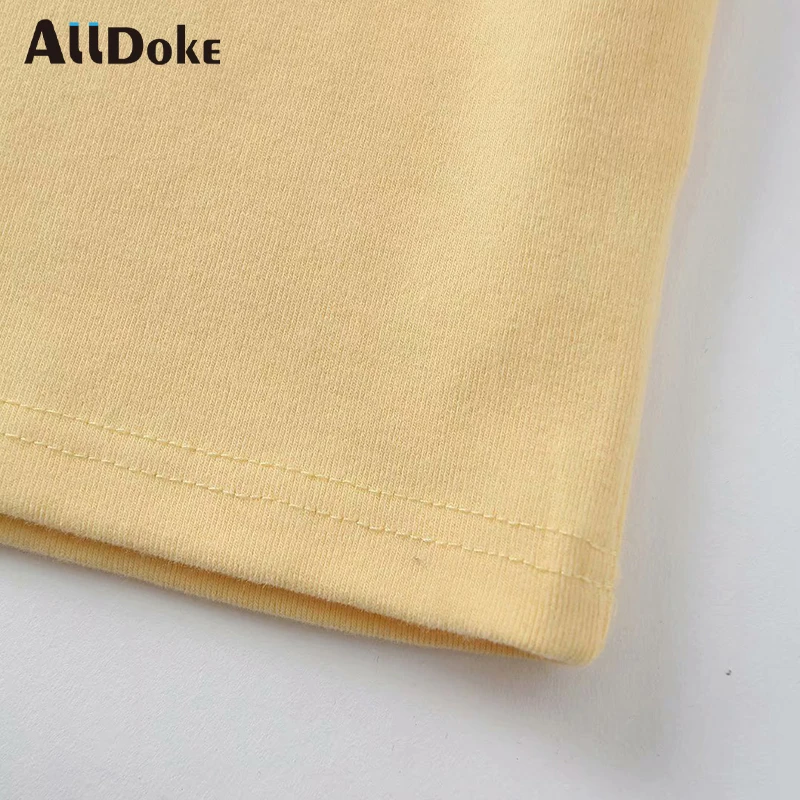 ALLDOKE streetwear casual cartoon print t shirt women o neck short sleeve crop tops femme knitted yellow cropped t-shirts mujer
ALLDOKE streetwear casual cartoon print t shirt women o neck short sleeve crop tops femme knitted yellow cropped t-shirts mujer