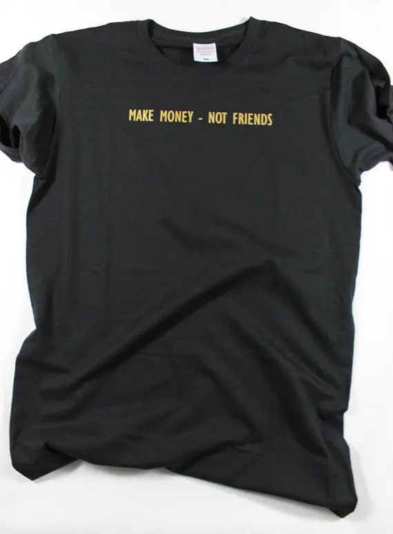 Tumblr футболка унисекс симпатичная с надписью Make Money Not Friends подарок для женщин и