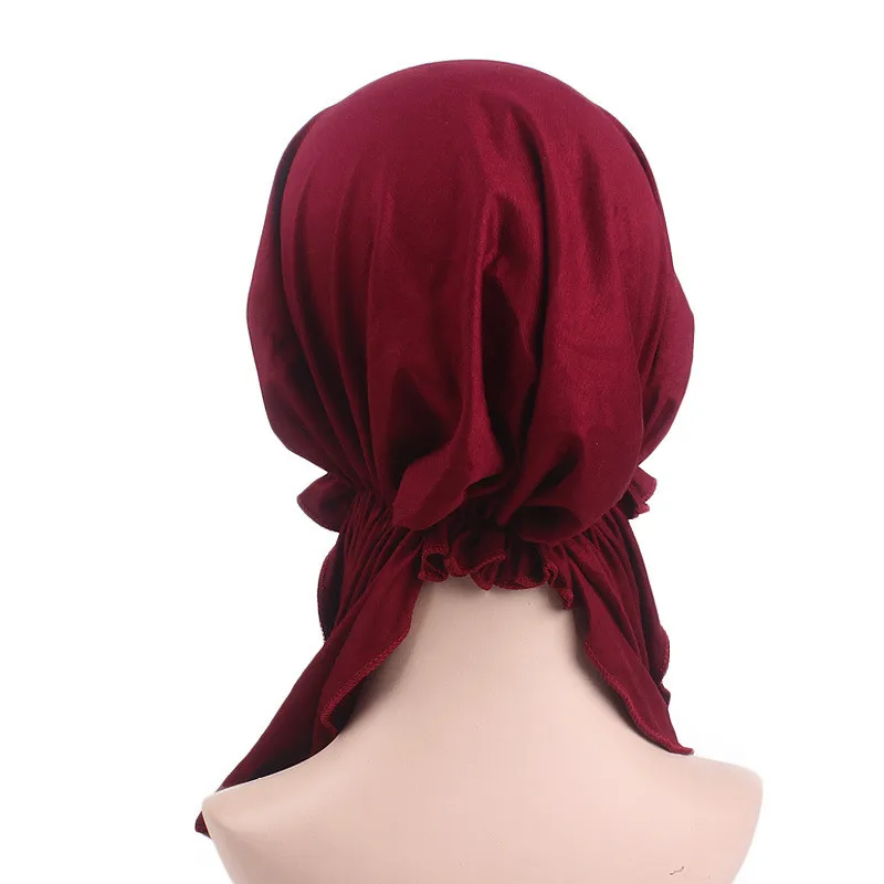 New Muslim Women Stretchy Solid Turban Hat Headscarf Pre-Tied Chemotherapy Cancer Chemo Beanies Headwear Hair Accessories
New Muslim Women Stretchy Solid Turban Hat Headscarf Pre-Tied Chemotherapy Cancer Chemo Beanies Headwear Hair Accessories