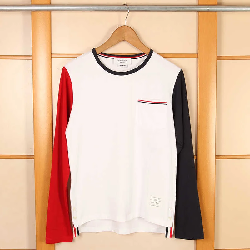 2021 TB brand fashion o-neck long sleeve t-shirts men Patchwork Panelled cotton pullovers men's casual sport tees and tops male
2021 TB brand fashion o-neck long sleeve t-shirts men Patchwork Panelled cotton pullovers men's casual sport tees and tops male