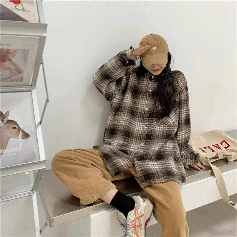 Winter Jacket Women Khaki Black Plaid Coat Women Long Sleeve Thick Coats And Jackets Women Casual Office Outwear Chaqueta Mujer
Winter Jacket Women Khaki Black Plaid Coat Women Long Sleeve Thick Coats And Jackets Women Casual Office Outwear Chaqueta Mujer