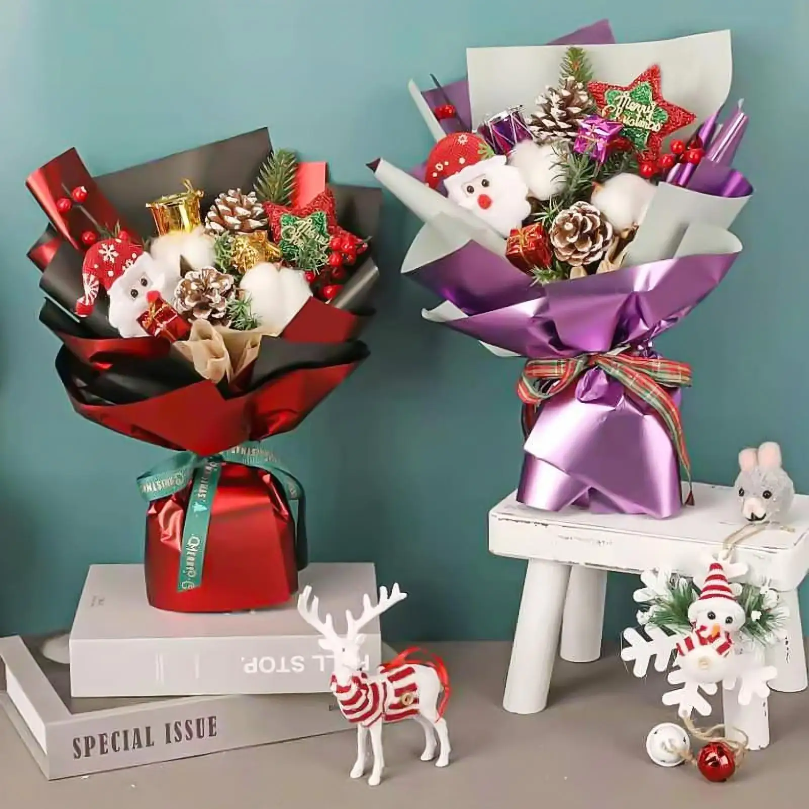 Artificial Flowers Decorative Safe Xmas Artificial Flower Bouquet for Valentine's Day
Artificial Flowers Decorative Safe Xmas Artificial Flower Bouquet for Valentine's Day