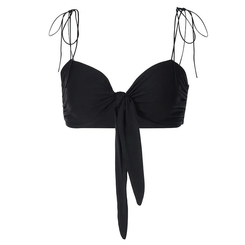 Sexy Black Wrap Knotted Camisole Tube Top Women Sleeveless V Neck Lace Up Solid Tank Top Club Fashion Crop Top Streetwear
Sexy Black Wrap Knotted Camisole Tube Top Women Sleeveless V Neck Lace Up Solid Tank Top Club Fashion Crop Top Streetwear