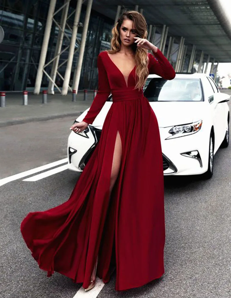 Красное Атласное Платье
