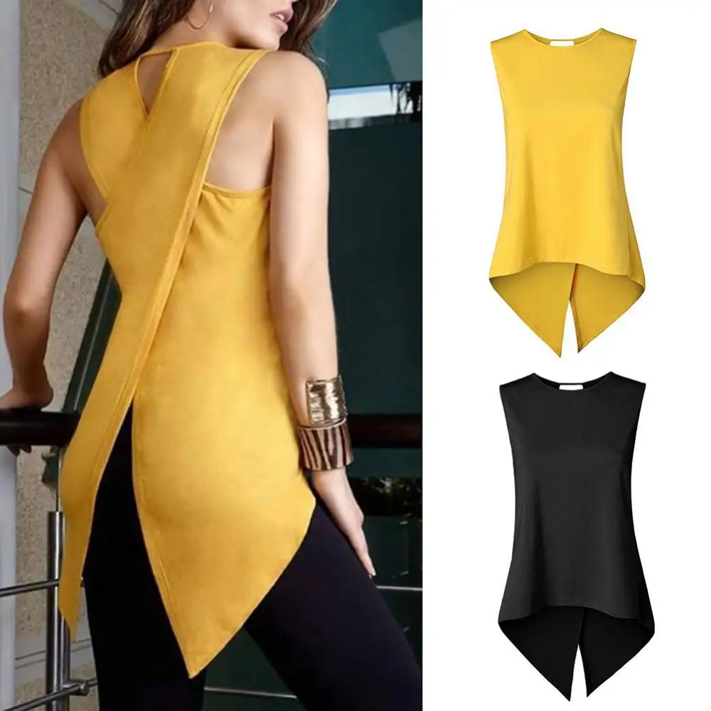 SANWOOD Summer Sexy Women Back Cross Irregular Solid Color Sleeveless Slim Ta nk Top Vest Club Party Chic Streetwear
SANWOOD Summer Sexy Women Back Cross Irregular Solid Color Sleeveless Slim Ta nk Top Vest Club Party Chic Streetwear