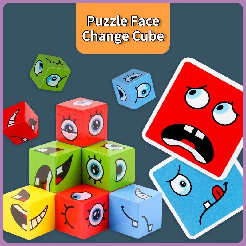 New Montessori Expression Puzzle Face Change Cube Building Blocks Toys Early Learning Educational Match Toy for Children Gift
New Montessori Expression Puzzle Face Change Cube Building Blocks Toys Early Learning Educational Match Toy for Children Gift