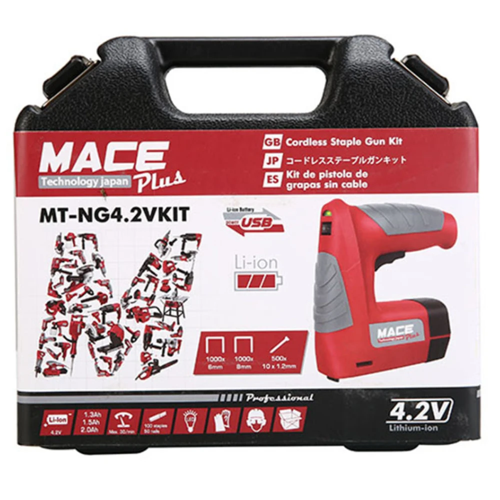 4.2V USB Stapler Rechargeable Lithium Battery Cordless Electric Nail Gun Portable Straight/Square Staple Gun Woodworking Tools
4.2V USB Stapler Rechargeable Lithium Battery Cordless Electric Nail Gun Portable Straight/Square Staple Gun Woodworking Tools