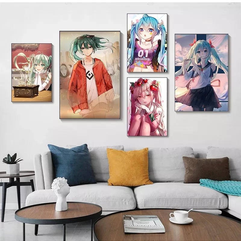 Japanese Anime Poster Pictures Comics Wall Art Canvas Prints Miku Cartoon Painting For Bedroom Home Decorative Painting Cuadros
Japanese Anime Poster Pictures Comics Wall Art Canvas Prints Miku Cartoon Painting For Bedroom Home Decorative Painting Cuadros