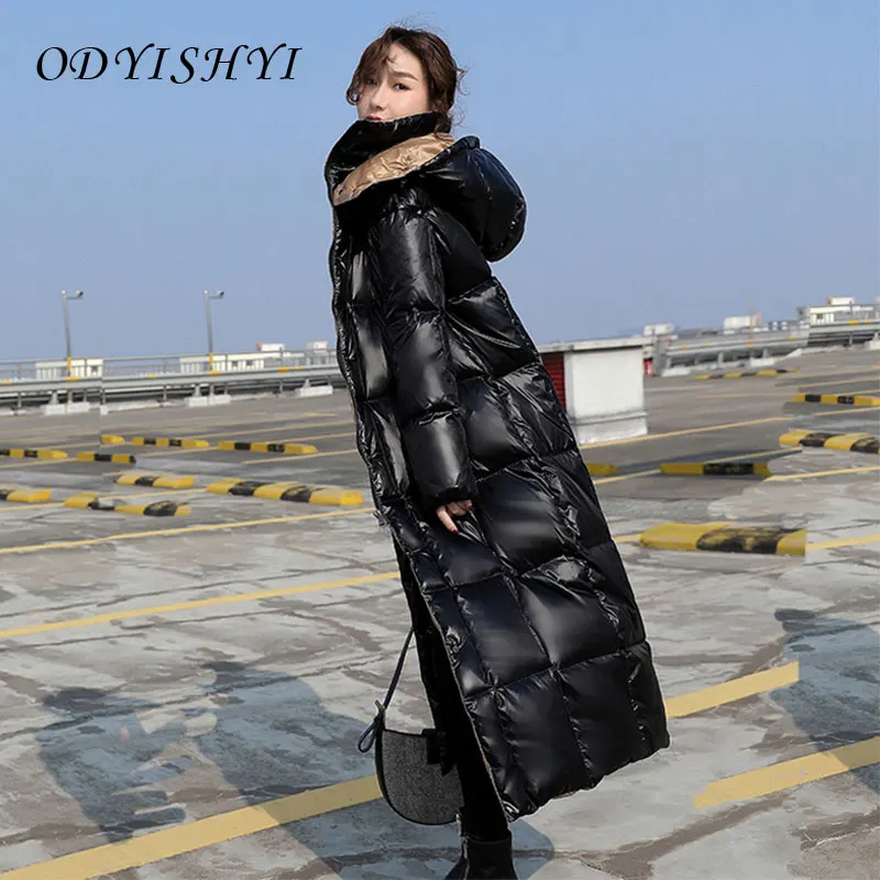 2021 Winter Down Jacket Women Snow Coat X-Long Overcoat Female Parka Fashion Black luster Jackets Hooded Thick Warm Puffer Coats
2021 Winter Down Jacket Women Snow Coat X-Long Overcoat Female Parka Fashion Black luster Jackets Hooded Thick Warm Puffer Coats