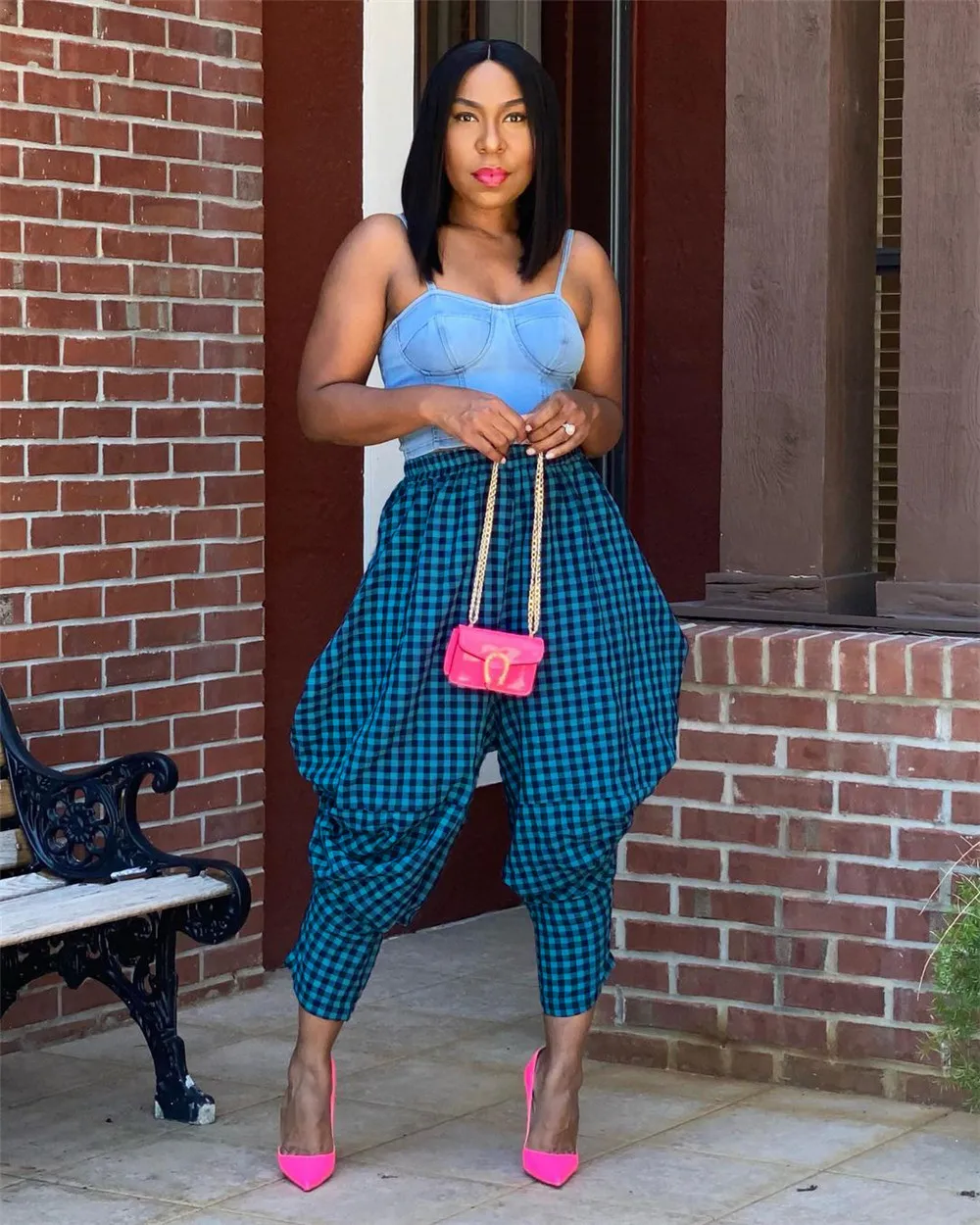 Уличная одежда Tmustobe, клетчатые расклешенные брюки, узкие свободные широкие брюки с высокой талией, модные брюки в Корейском стиле, винтажны... 
Уличная одежда Tmustobe, клетчатые расклешенные брюки, узкие свободные широкие брюки с высокой талией, модные брюки в Корейском стиле, винтажны...