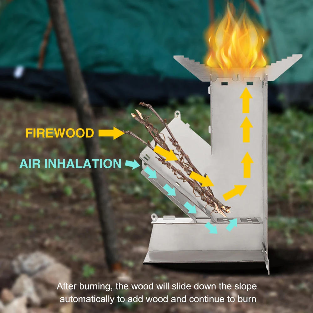 Outdoor Camping Folding Wood Stove Portable Firewood Stove Stainless Steel Outdoor Survival Camping Hiking Furnace
Outdoor Camping Folding Wood Stove Portable Firewood Stove Stainless Steel Outdoor Survival Camping Hiking Furnace