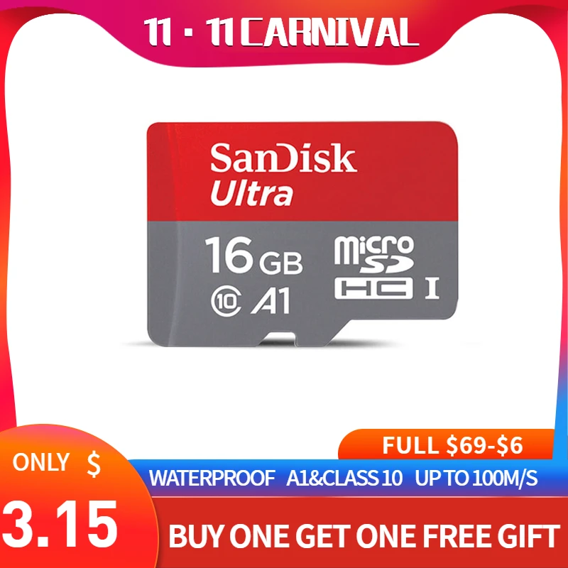 

SanDisk Micro SD Card Memory Card 16GB 32GB 64GB 128GB MicroSD Max 80M/s Uitra C10 TF card C4 8G cartao de memoria for laptop