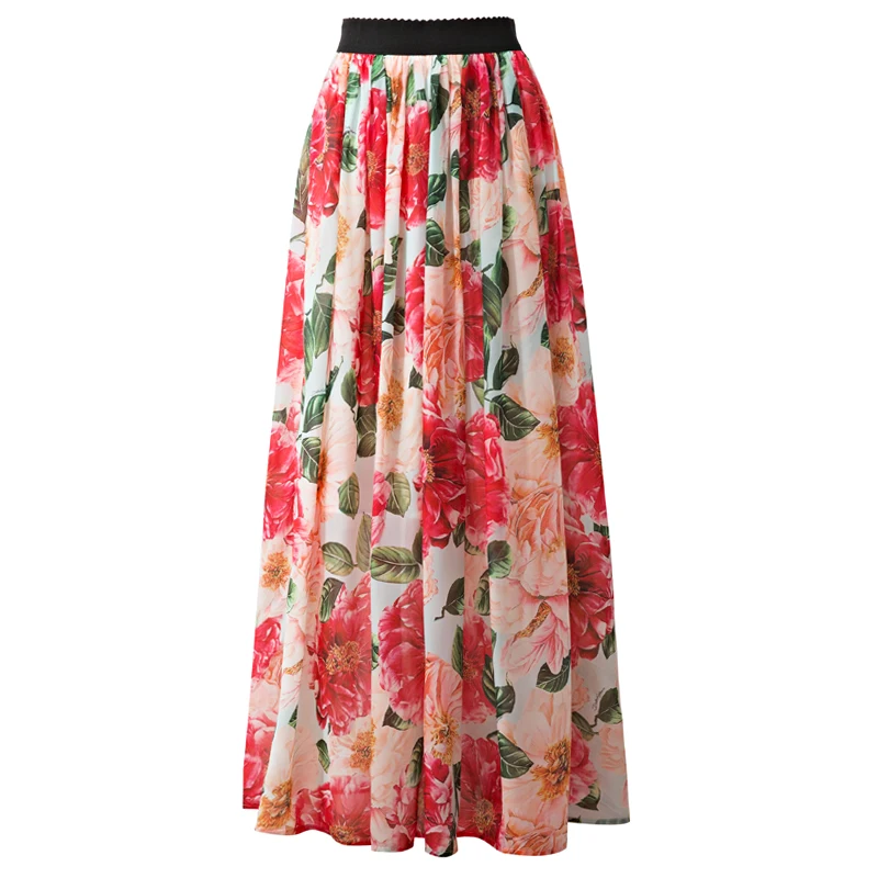 DIDABOLE Skirt Fashion High Quality Chiffon Long Dress Bohemian Party Casual Holiday Elastic Waist Flower Printed Chiffon Skirt
DIDABOLE Skirt Fashion High Quality Chiffon Long Dress Bohemian Party Casual Holiday Elastic Waist Flower Printed Chiffon Skirt