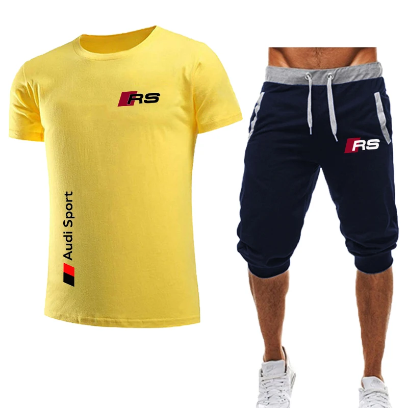 2021 New Summer Men's Suit Fitness Suit Sports Suit Comfortable AndBreathable Short-Sleeved T-Shirt + Shorts 2-Piece Sets
2021 New Summer Men's Suit Fitness Suit Sports Suit Comfortable AndBreathable Short-Sleeved T-Shirt + Shorts 2-Piece Sets