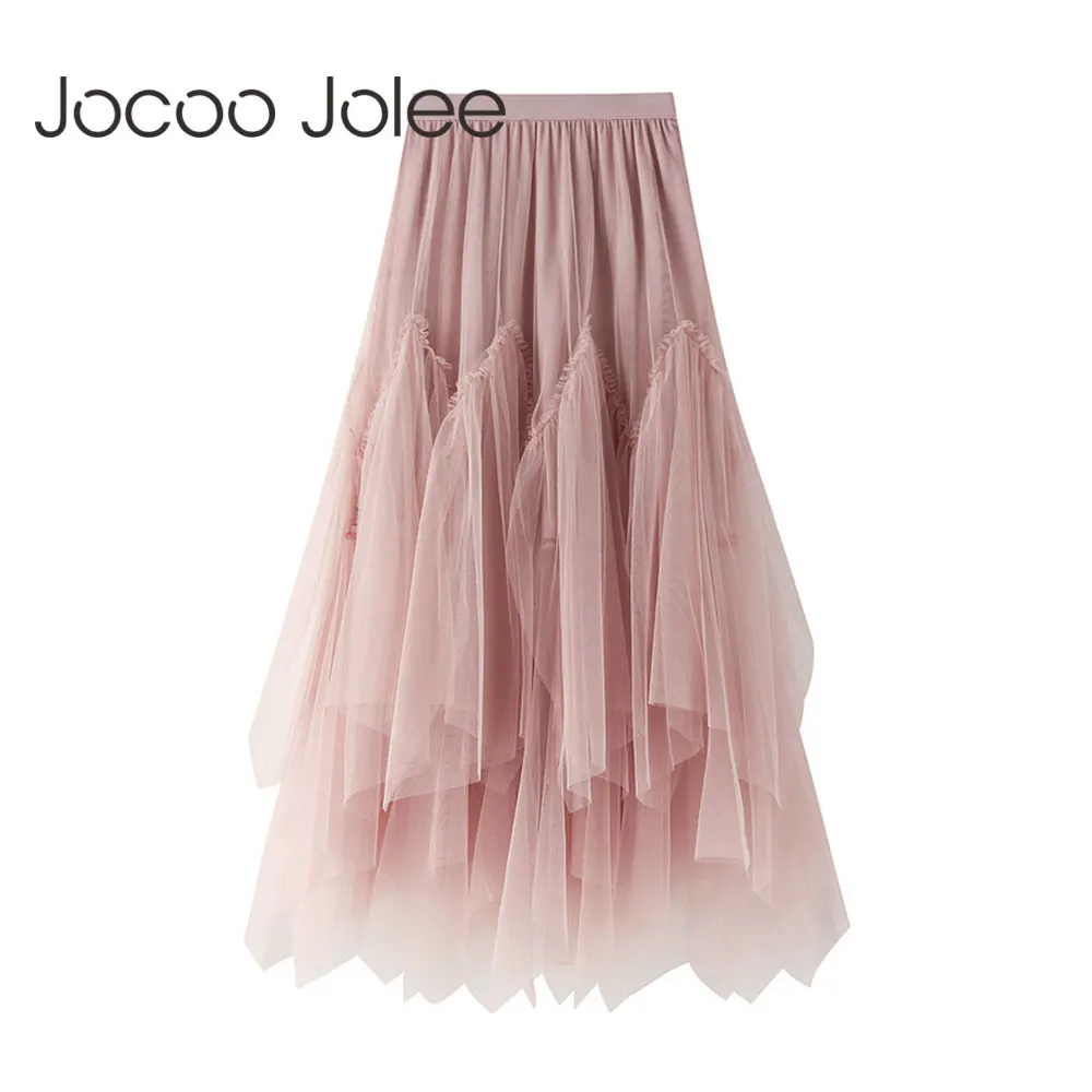Jocoo Jolee 2021 Женская демисезонная Асимметричная сетчатая плиссированная длинная юбка Kawaii трапециевидная однотонная элегантная Милая натурал...
Jocoo Jolee 2021 Женская демисезонная Асимметричная сетчатая плиссированная длинная юбка Kawaii трапециевидная однотонная элегантная Милая натурал...