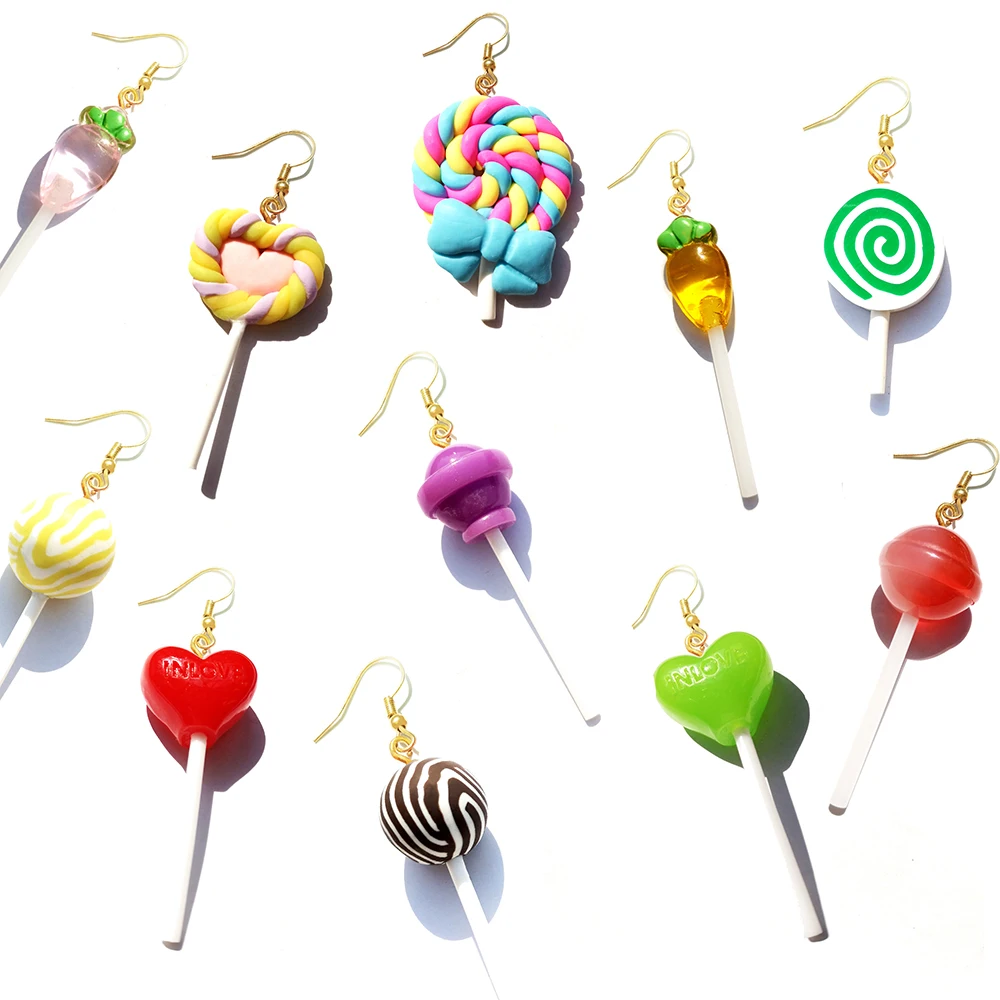 Earring For Women Resin Candy Lollipop Drop Earrings Children Jewelry Custom Made Handmade Cute Girls Heart
Earring For Women Resin Candy Lollipop Drop Earrings Children Jewelry Custom Made Handmade Cute Girls Heart