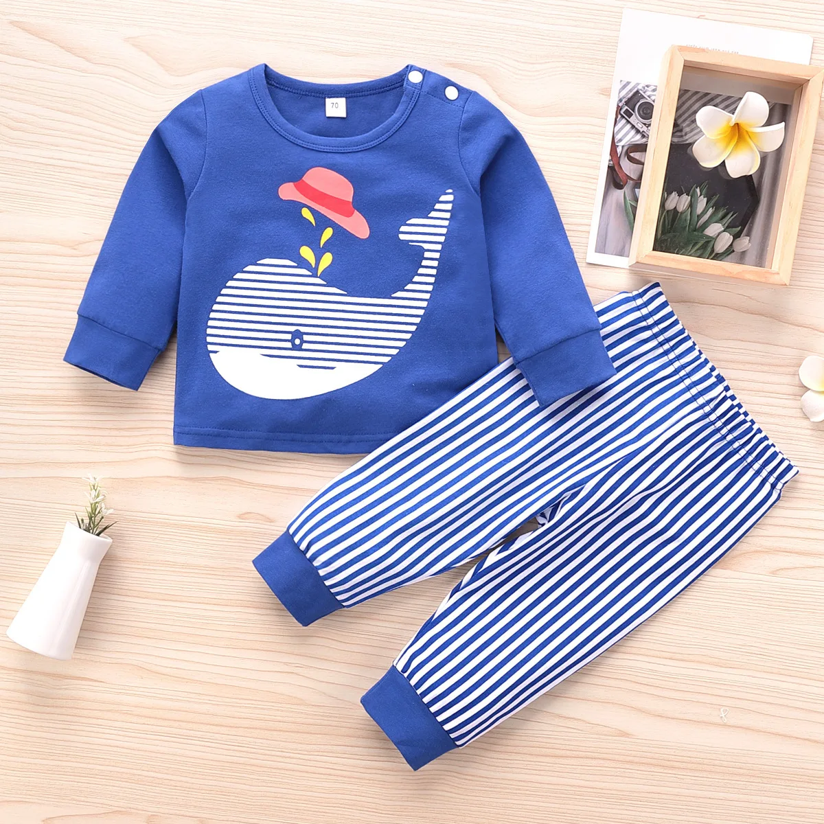 Fall Winter Newborn Baby Girl Clothes Set 2 Piece Striped Whale Long Sleeve Sweater Tops+striped Trousers Baby Boy Outfit 0-18M
Fall Winter Newborn Baby Girl Clothes Set 2 Piece Striped Whale Long Sleeve Sweater Tops+striped Trousers Baby Boy Outfit 0-18M