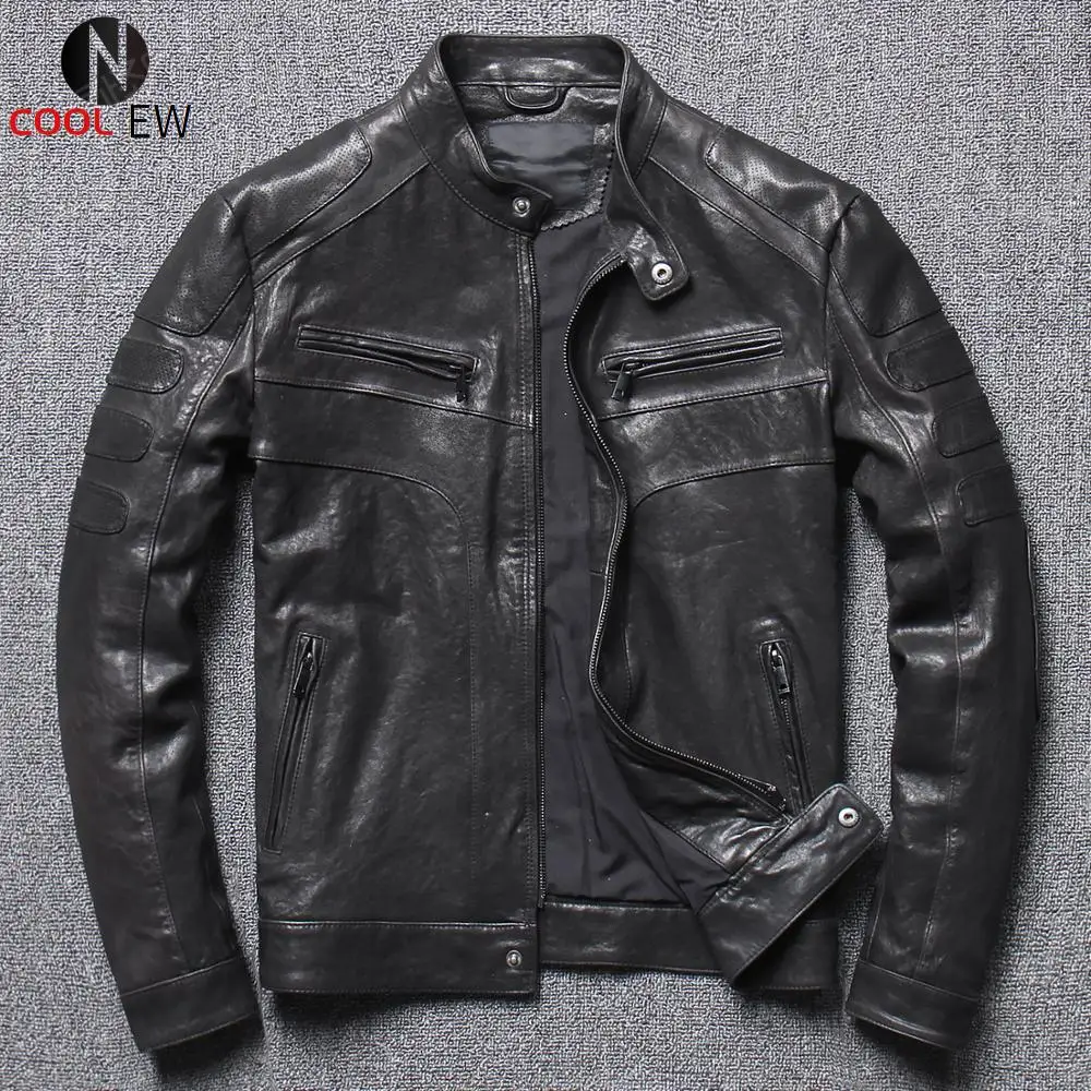 Бесплатная доставка. Качественная мужская куртка из натуральной кожи, черная приталенная байкерская куртка из козьей кожи, оптовая продажа...
Бесплатная доставка. Качественная мужская куртка из натуральной кожи, черная приталенная байкерская куртка из козьей кожи, оптовая продажа...