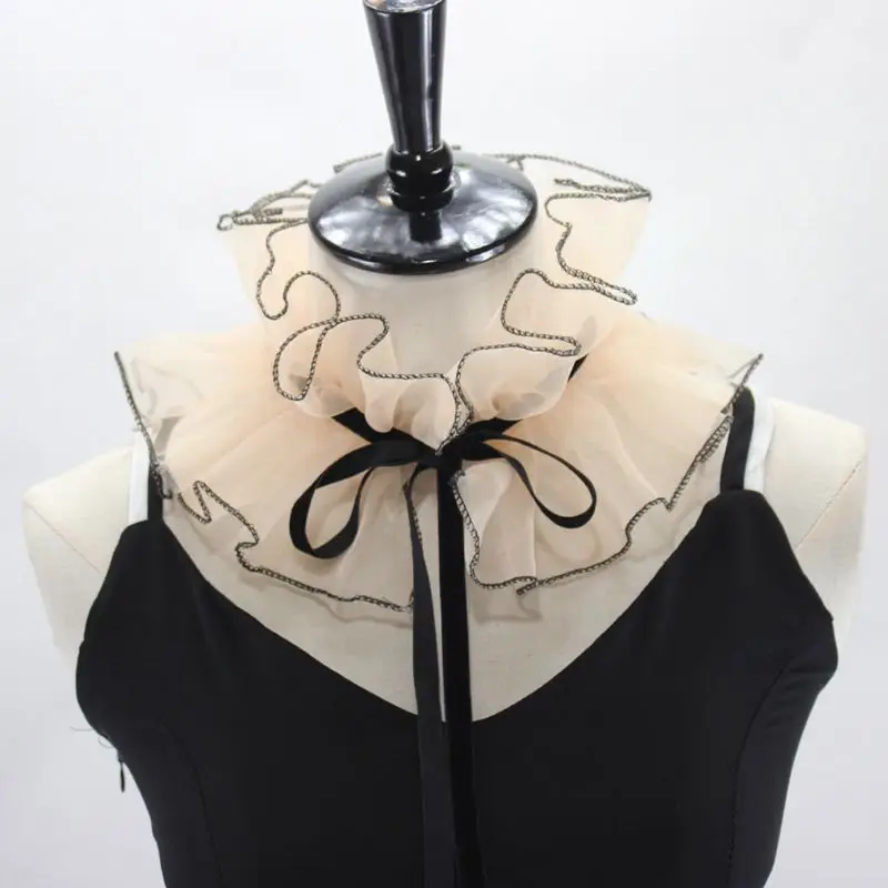 Victorian Vintage Organza Agaric Ruffles Stand Fake Collar Cosplay Neck Ruff PXPB
Victorian Vintage Organza Agaric Ruffles Stand Fake Collar Cosplay Neck Ruff PXPB