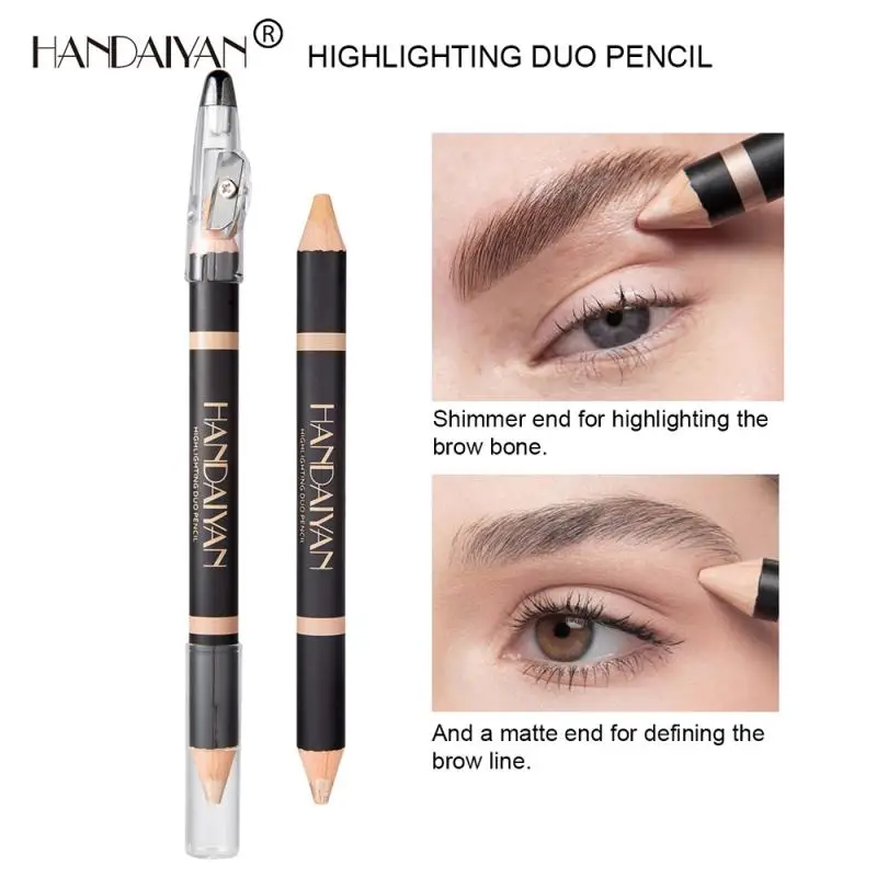 

Double Headed Eyebrow Pencil Highlight Dual-Use Pen Matte Shimmer Brow Highlighter Face Brightening Concealer Pen TSLM1