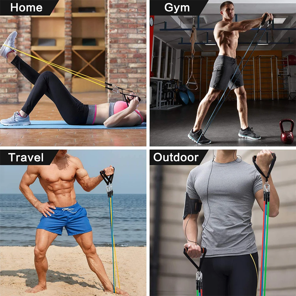 TPE Latex Resistance Bands 11Pcs Crossfit Training Exercise Yoga Tubes Pull Rope Rubber Expander Elastic Bands Fitness with Bag
TPE Latex Resistance Bands 11Pcs Crossfit Training Exercise Yoga Tubes Pull Rope Rubber Expander Elastic Bands Fitness with Bag