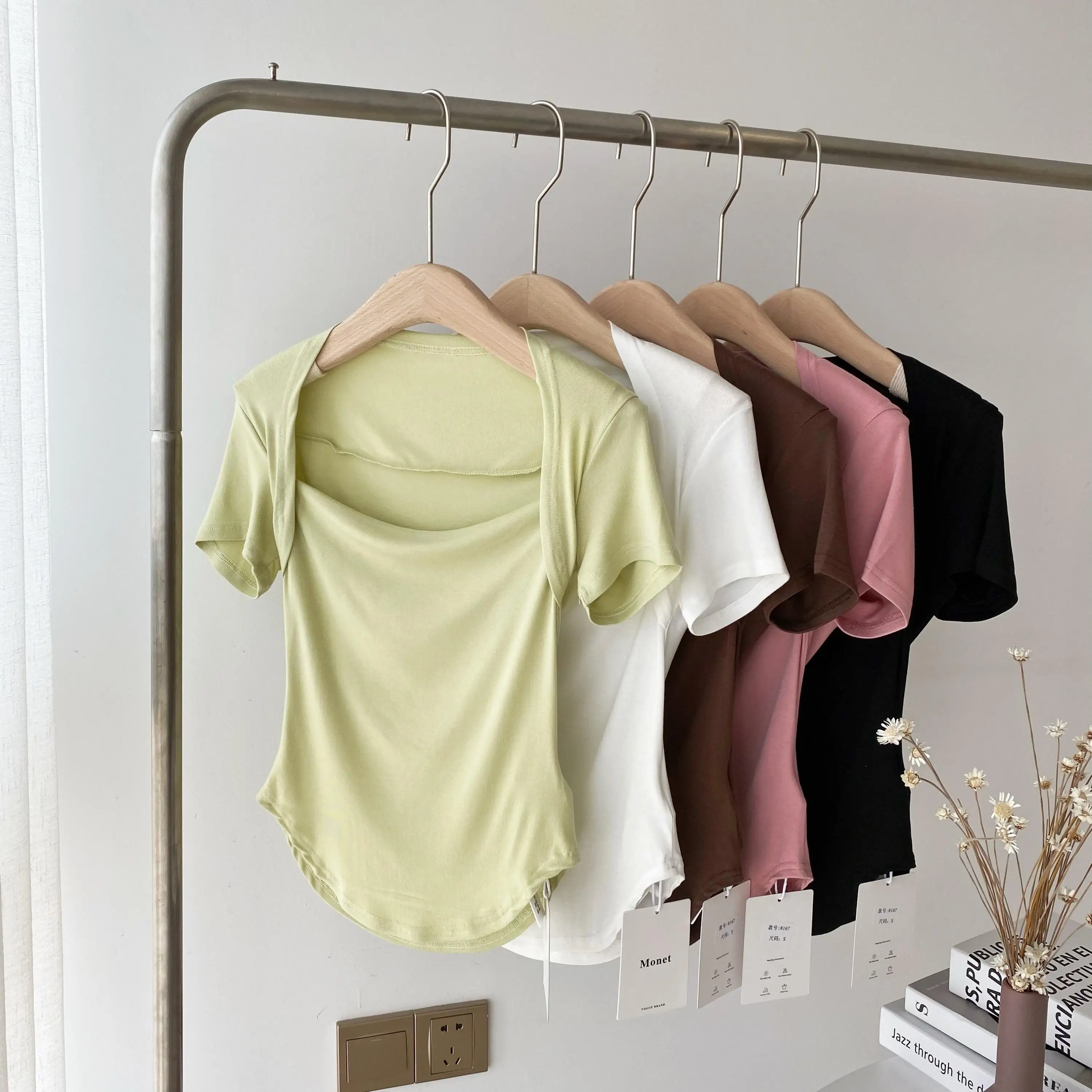 Summer Solid Square Collar T Shirts Women Short Sleeve Sexy Tops Crop Tops Ladies White Casual Tops Tees Female Shirts Pink 
Summer Solid Square Collar T Shirts Women Short Sleeve Sexy Tops Crop Tops Ladies White Casual Tops Tees Female Shirts Pink