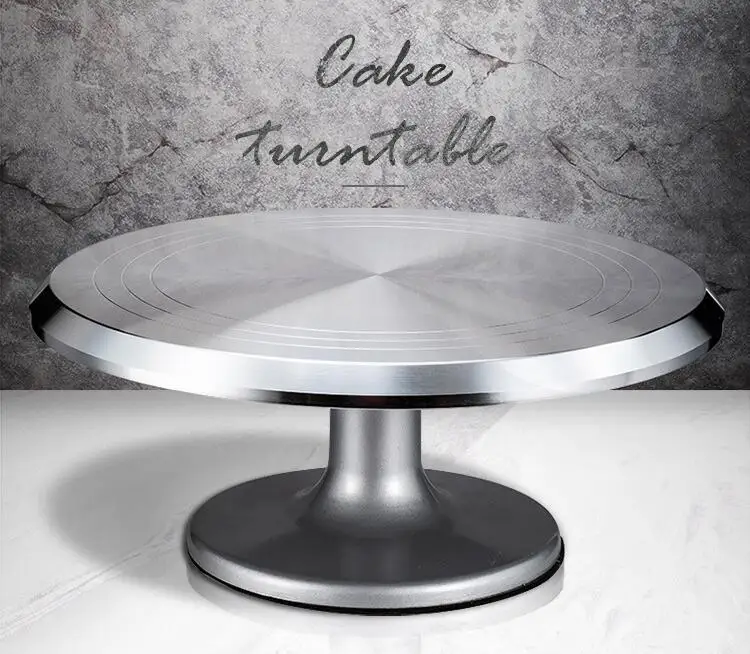 Aluminum Cake Swivel Plate Revolving Alloy Cake Turntable Decoration Stand Platform turntable Baking Tools
Aluminum Cake Swivel Plate Revolving Alloy Cake Turntable Decoration Stand Platform turntable Baking Tools