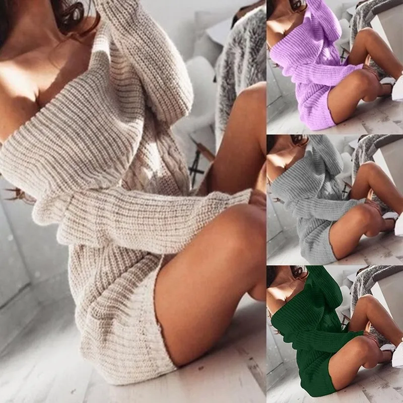 Women's Autumn and Winter Solid Color Fashion Splicing One Word Collar Off The Shoulder and Hip Temperament Commuting Knitwear
Women's Autumn and Winter Solid Color Fashion Splicing One Word Collar Off The Shoulder and Hip Temperament Commuting Knitwear