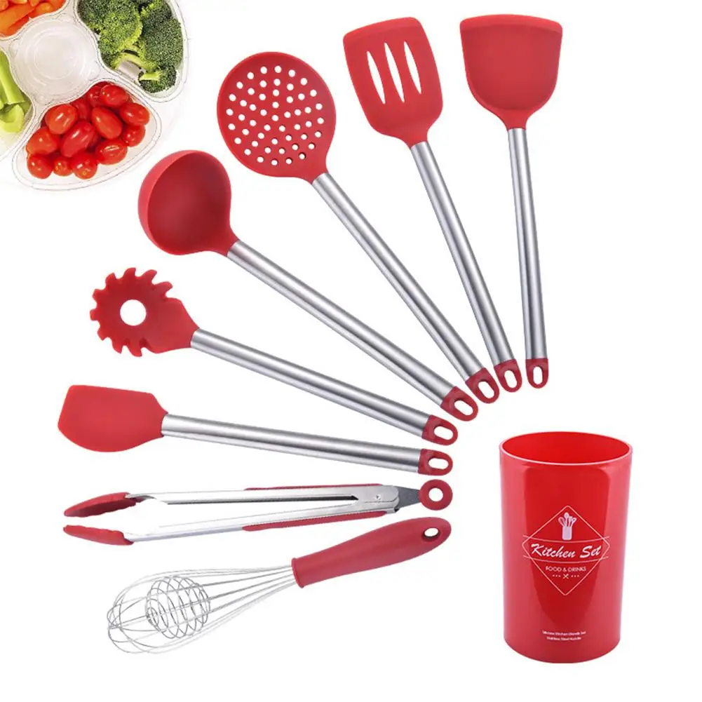 High Temperature Resistance Silicone Kitchen Cooking Utensils Set with Storage Bucket
High Temperature Resistance Silicone Kitchen Cooking Utensils Set with Storage Bucket