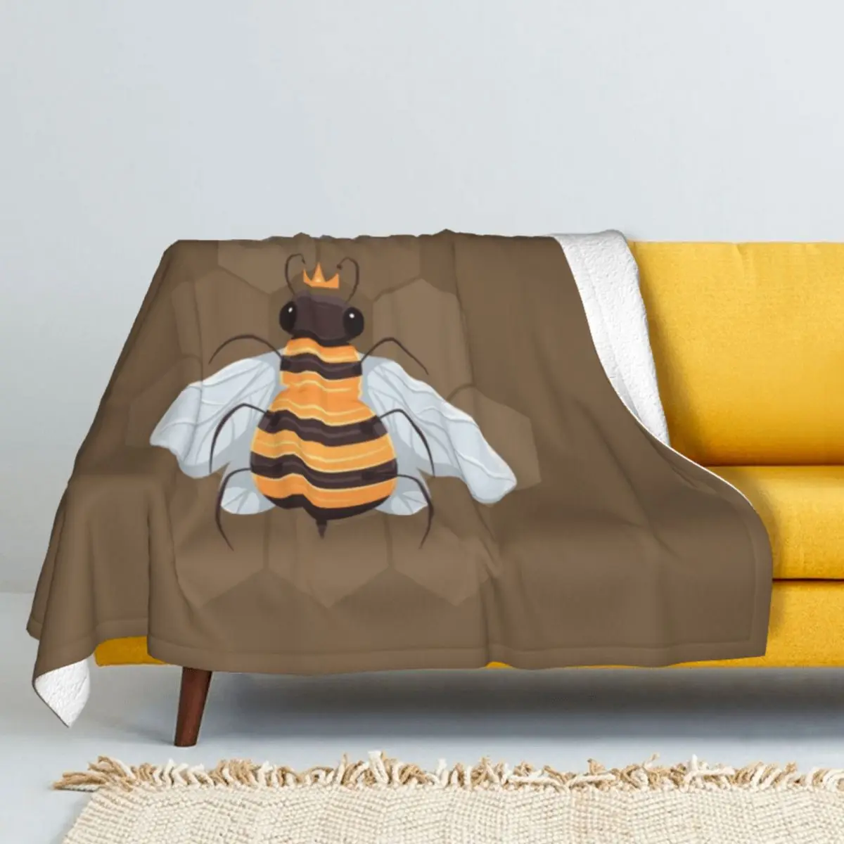 

Милое зимнее утолщенное кашемировое одеяло "Queen Bee" s одеяло с ягненком одеяло, Коралловое Флисовое одеяло, мягкое одеяло для кровати, милое д...